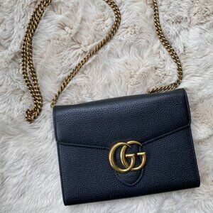 Gucci GG Marmont Chain Mini Bag Black